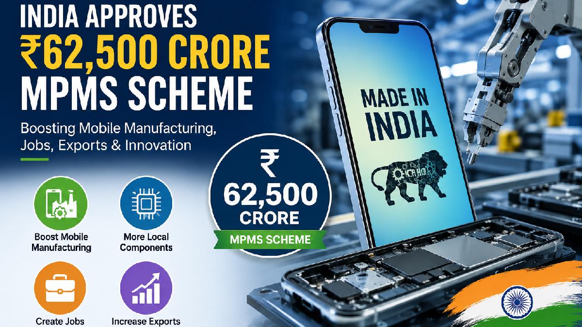 India Approves ₹62,500 Crore MPMS Scheme to Boost Mobile Manufacturing, Jobs and Smartphone Exports