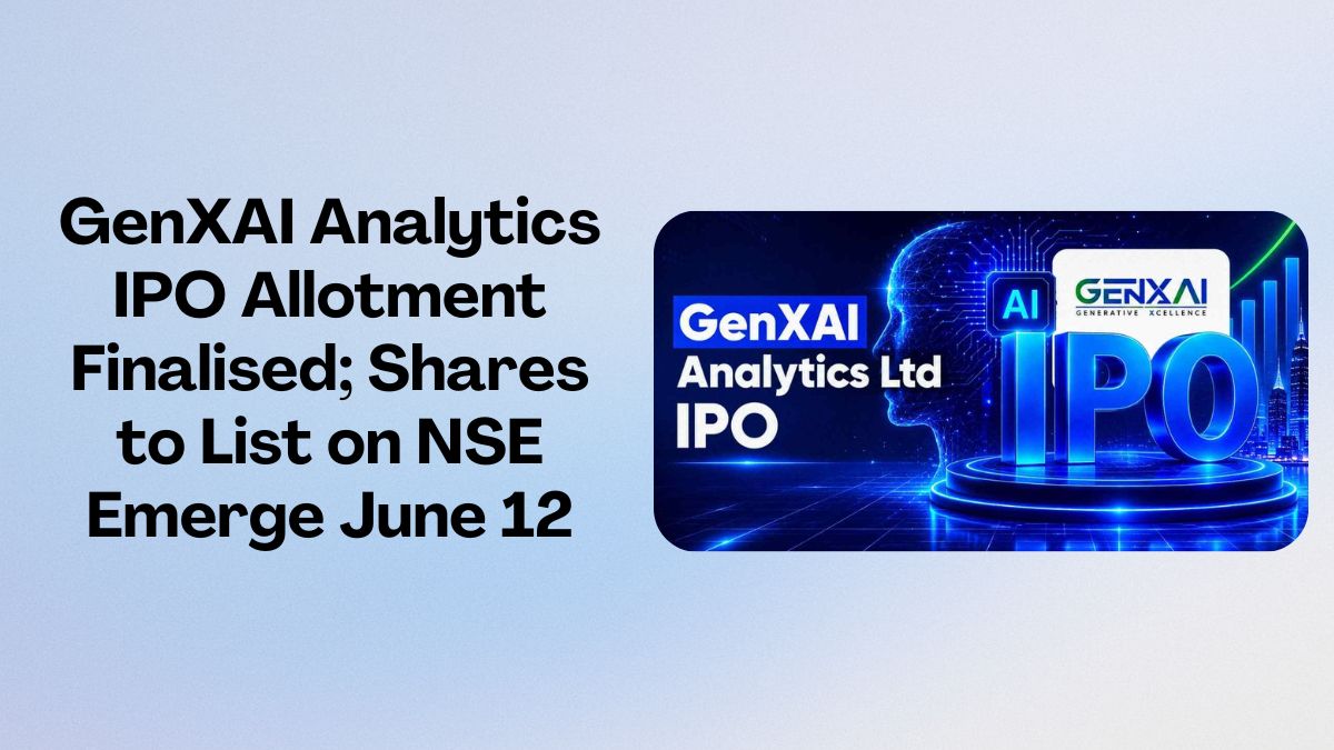 GenXAI Analytics IPO Allotment Finalised; Shares to List on NSE Emerge June 12