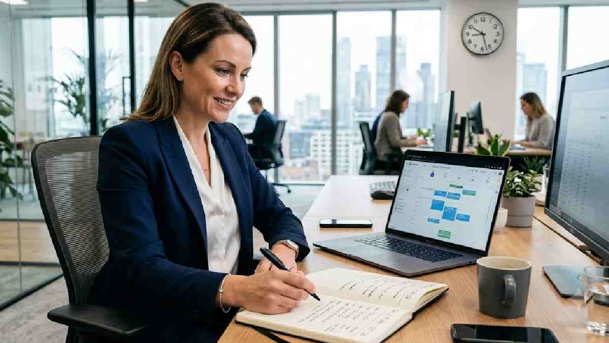 Business leader planning daily tasks