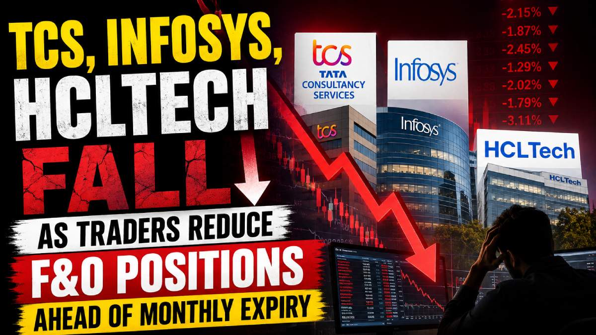 TCS, Infosys, HCLTech Fall as Traders Reduce F&O Positions Ahead of Monthly Expiry