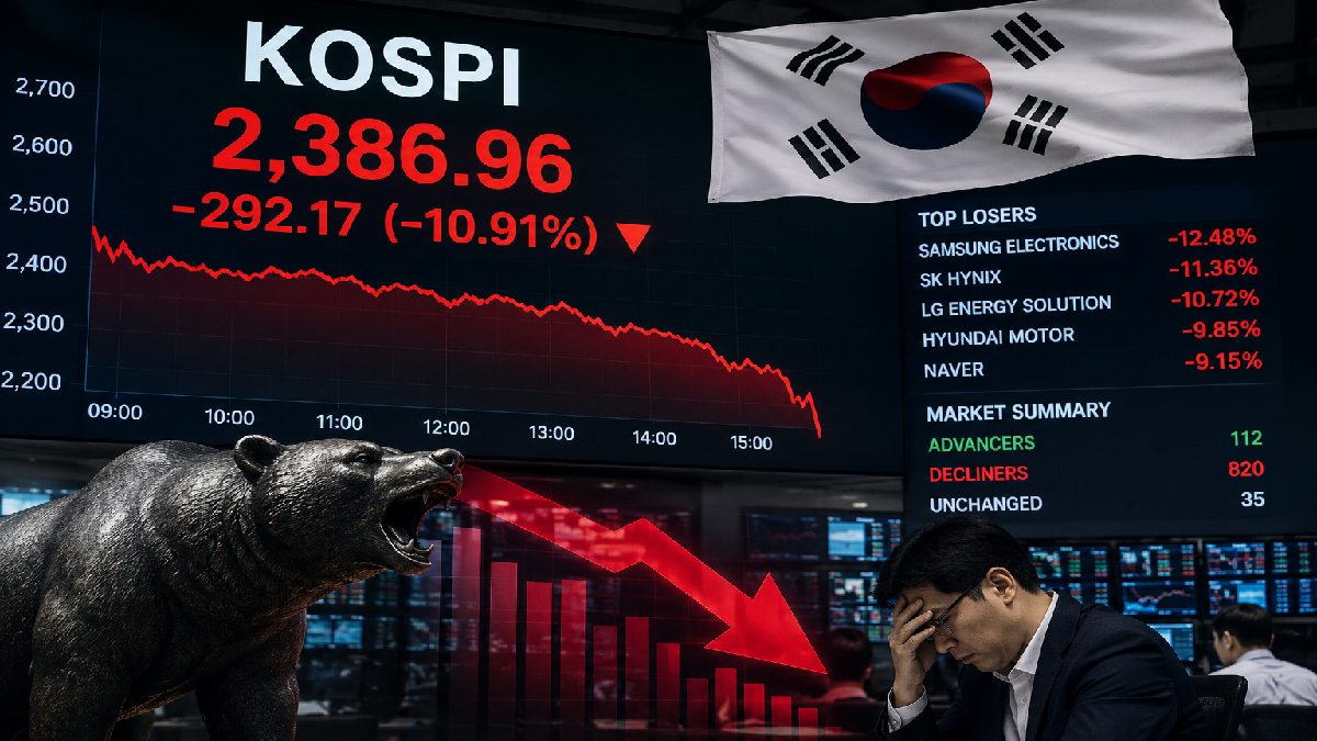 KOSPI Crashes 11%: Why South Korea’s Stock Market Is Witnessing a Massive Selloff
