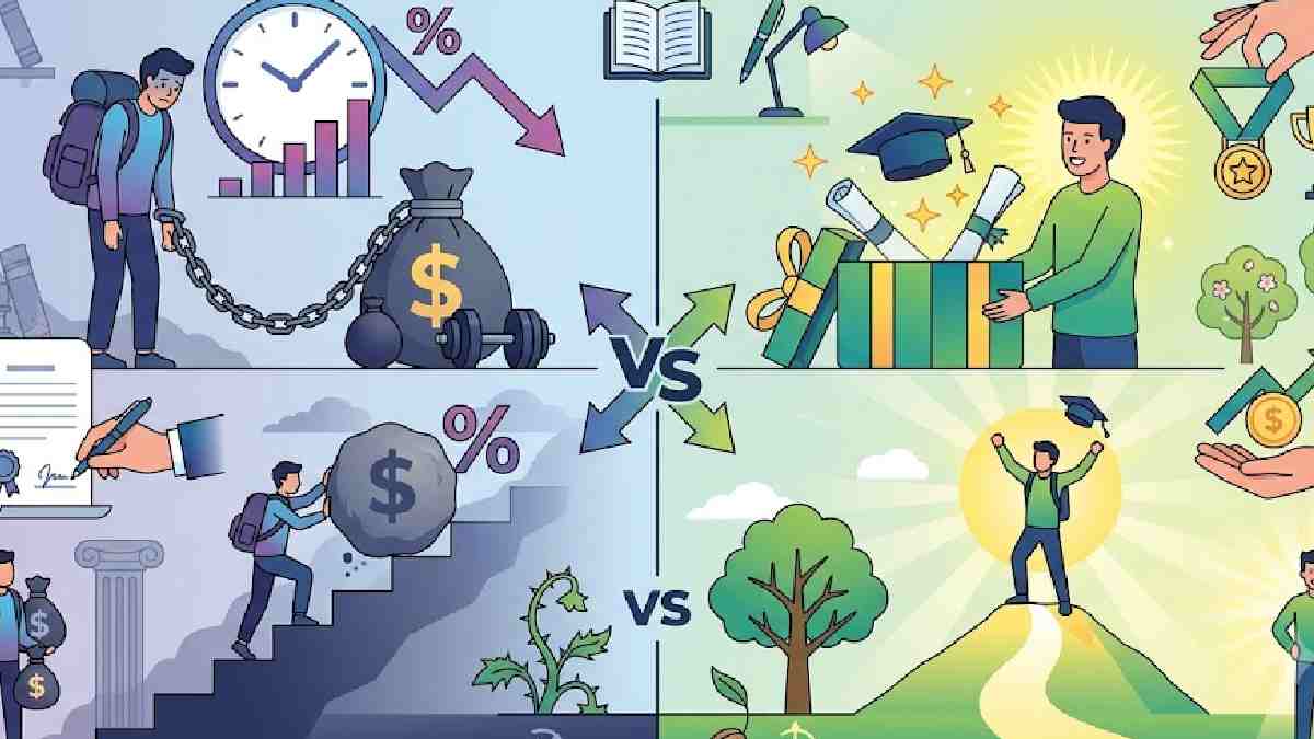 scholarship vs education loan