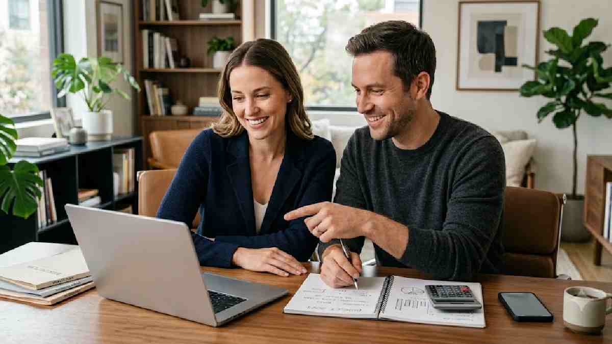 Young professional planning finances and investments