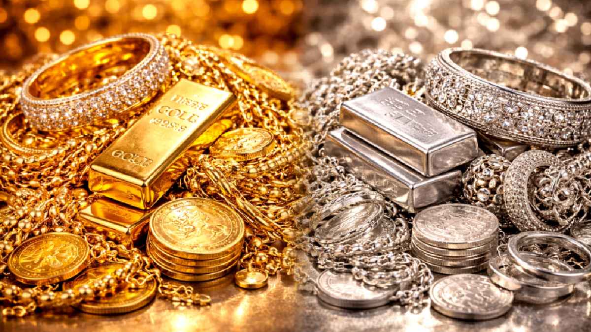 Gold and Silver Prices Ease Further: Gold Down 6%, Silver Falls 7% in a Month; Check Today's Rates
