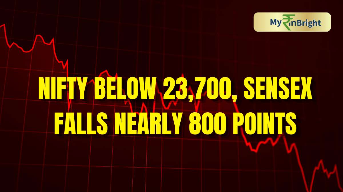 Nifty Below 23,700, Sensex Falls Nearly 800 Points Amid Broad Market Sell-Off