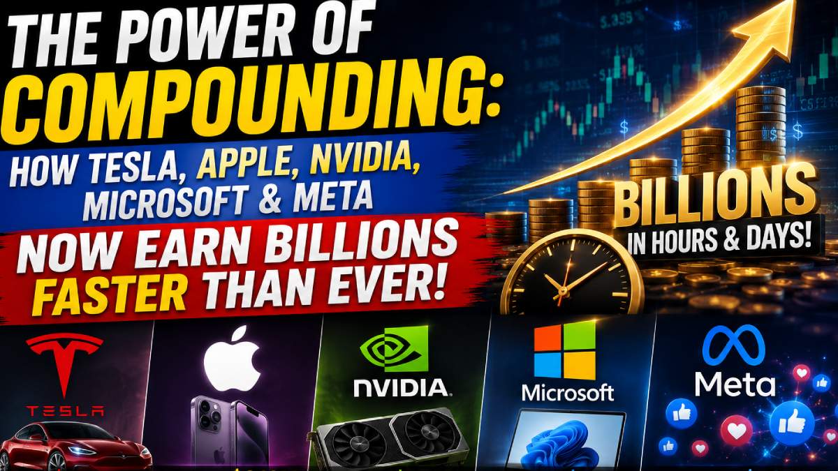 The Power of Compounding: How Tesla, Apple, Nvidia, Microsoft & Meta Now Earn Billions Faster Than Ever