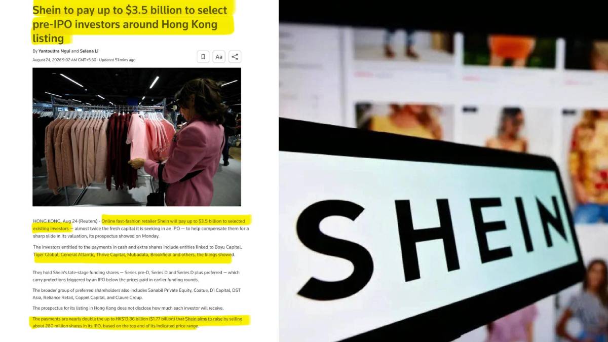 Shein IPO: $3.5 Billion Investor Payout vs $1.77 Billion Raise
