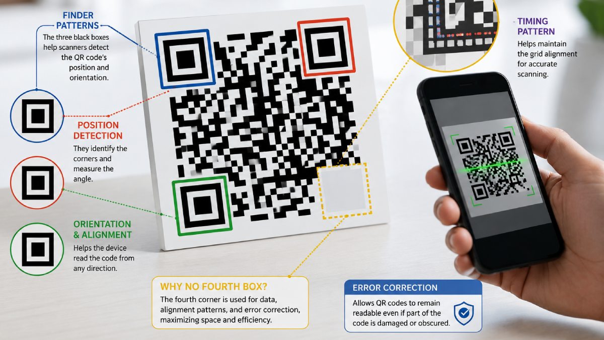 Why Do QR Codes Have Black Boxes on Only Three Corners? The Smart Technology Behind the Design