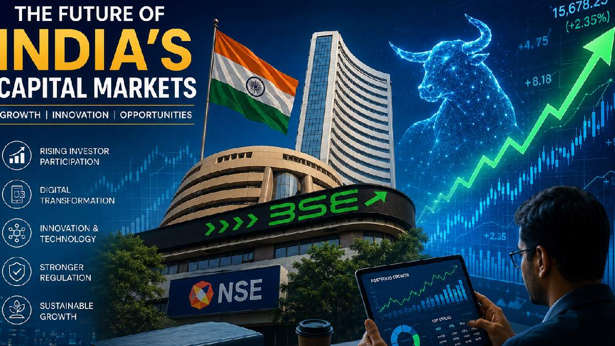 India capital markets growth with stock exchange and digital investing